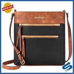 Quilted Vegan Leather Crossbody Bag Adjustable Strap Multi-Pocket Elegant
